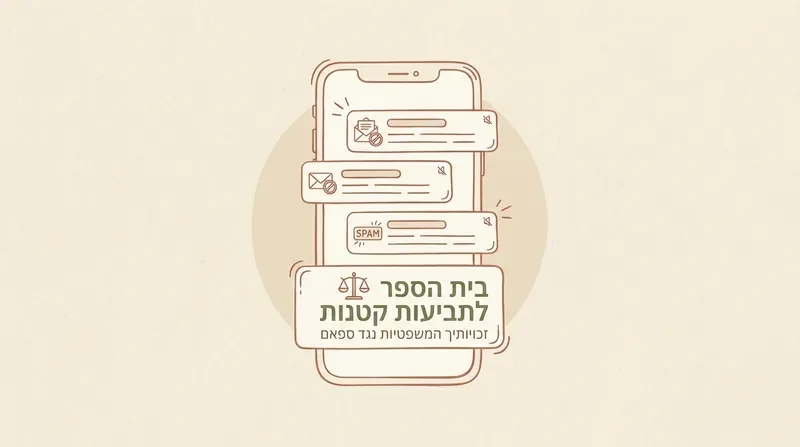 איור טלפון עם הודעות ספאם